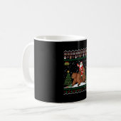 Beaver Ugly Xmas Gift Funny Santa Riding Beaver Ch Kaffeetasse (Vorderseite Links)