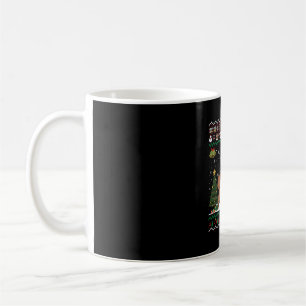Beaver Ugly Xmas Gift Funny Santa Riding Beaver Ch Kaffeetasse