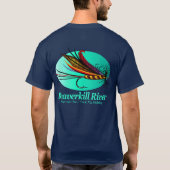 Beaverkill Fluss (Fliege) T-Shirt (Rückseite)