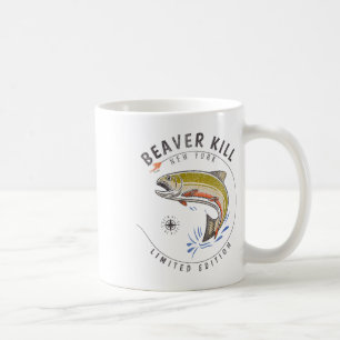 Beaverkill River New York Fly-Fischen Souvenir Bea Kaffeetasse