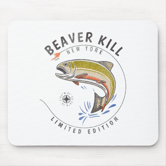 Beaverkill River New York Fly-Fischen Souvenir Bea Mousepad (Vorne)