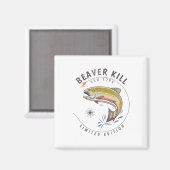 Beaverkill River New York Fly-Fischerei-Souvenir B Magnet (Vorderseite/Rückseite)