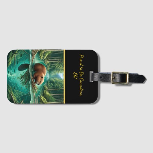 Beavers Forest Symphony Gepäckanhänger (Vorderseite (Horizontal))