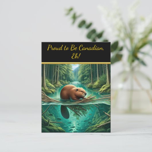 Beavers Forest Symphony Postkarte (Stehend Vorderseite)