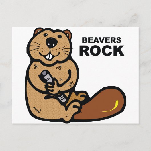 Beavers Rock Postkarte (Vorderseite)