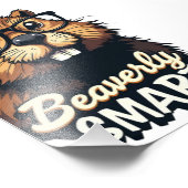 Beaversmart - Funny Beaver mit Brillen Graphic Fotodruck (Ecke)