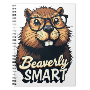 Beaversmart - Funny Beaver mit Brillen Graphic Notizblock