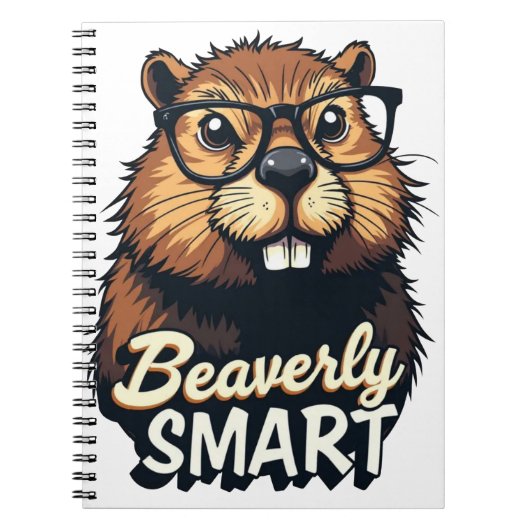 Beaversmart - Funny Beaver mit Brillen Graphic Notizblock (Vorderseite)