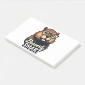 Beaversmart - Funny Beaver mit Brillen Graphic Post-it Klebezettel (angewinkelt)