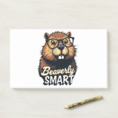 Beaversmart - Funny Beaver mit Brillen Graphic Post-it Klebezettel (Auf Schreibtisch)