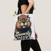 Beaversmart - Funny Beaver mit Brillen Graphic Tasche (Von Nahem)