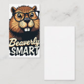 Beaversmart - Funny Beaver mit Brillen Graphic Visitenkarte (Vorne/Hinten)