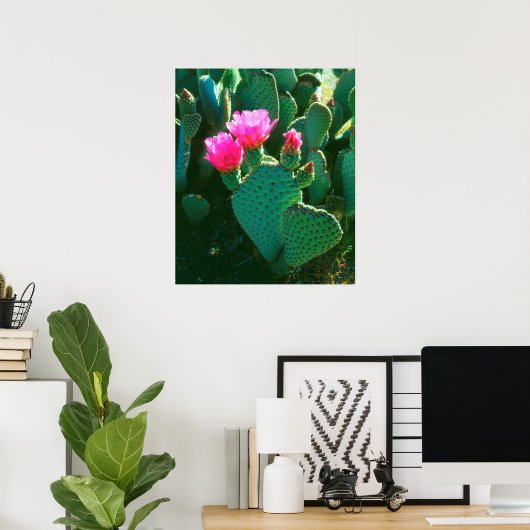 Beavertail Cactus Blume Poster (Heimbüro)