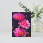 Beavertail Cactus Flowers 2 Postkarte (Stehend Vorderseite)