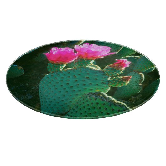Beavertail Kaktus-Blumen Schneidebrett (Ecke)