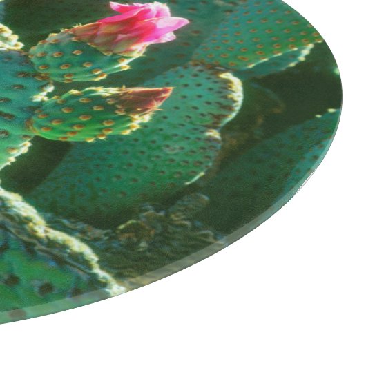 Beavertail Kaktus-Blumen Schneidebrett (Ecke)