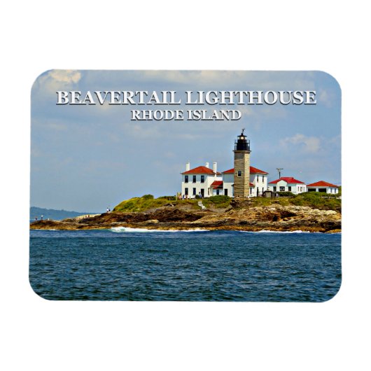 Beavertail Leuchtturm, Insel Rhode Magnet (Horizontal)