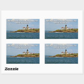 Beavertail Leuchtturm, Insel Rhode Rechteckiger Aufkleber (Blatt)