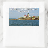 Beavertail Leuchtturm, Insel Rhode Rechteckiger Aufkleber (Tasche)