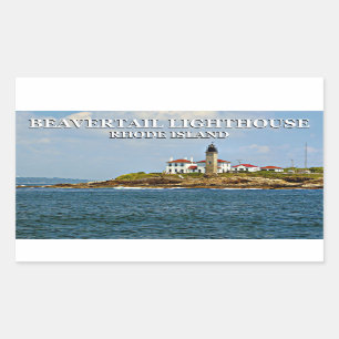 Beavertail Leuchtturm, Insel Rhode Rechteckiger Aufkleber