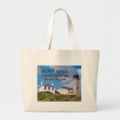 Beavertail Leuchtturm, Rhode Island Tote Bag Jumbo Stoffbeutel (Vorne)