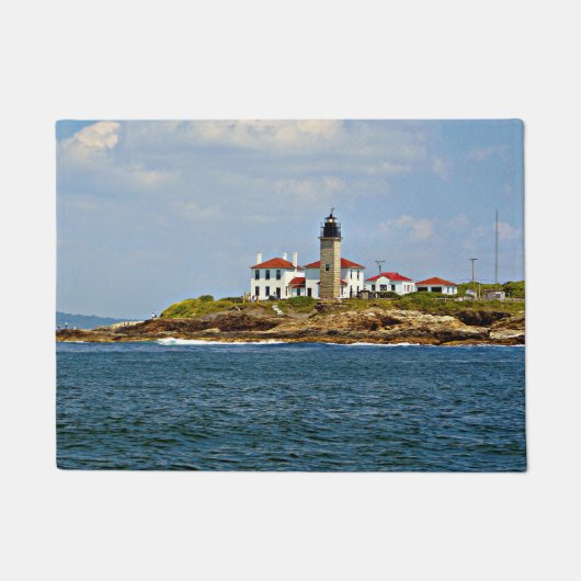 Beavertail Leuchtturm, Rhode Island Tür-Matte Fußmatte (Vorderseite)
