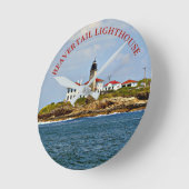 Beavertail Leuchtturm-Rhode Island Wanduhr (Winkel)