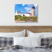 Beavertail Leuchtturm, Rhode Island Wrapped Canvas Leinwanddruck (Insitu (Schlafzimmer))