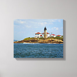 Beavertail Leuchtturm, Rhode Island Wrapped Canvas Leinwanddruck