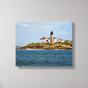 Beavertail Leuchtturm, Rhode Island Wrapped Canvas Leinwanddruck