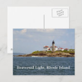 Beavertail Light, Rhode Island Postcard Postkarte (Vorne/Hinten)