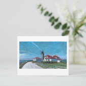 Beavertail Lighthouse in Jamestown, RI Postkarte (Stehend Vorderseite)