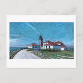 Beavertail Lighthouse in Jamestown, RI Postkarte (Vorderseite)