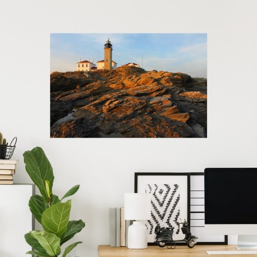 Beavertail Lighthouse Jamestown Rhode Island Poster (Heimbüro)