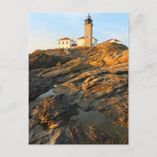 Beavertail Lighthouse Jamestown Rhode Island Postkarte (Vorderseite)
