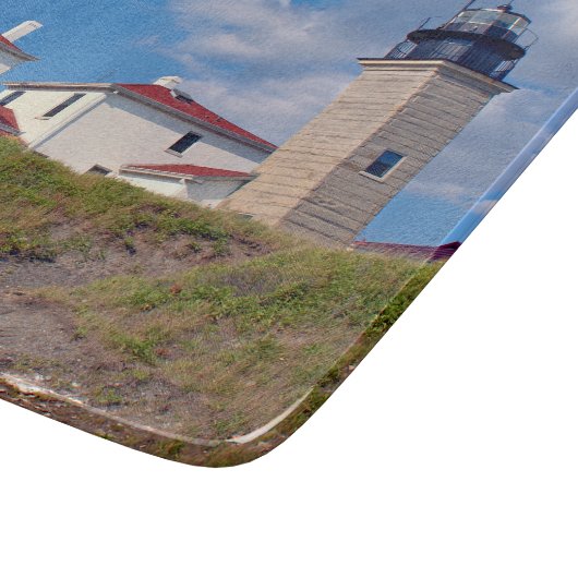 Beavertail Lighthouse Rhode Island Cutting Board Schneidebrett (Ecke)