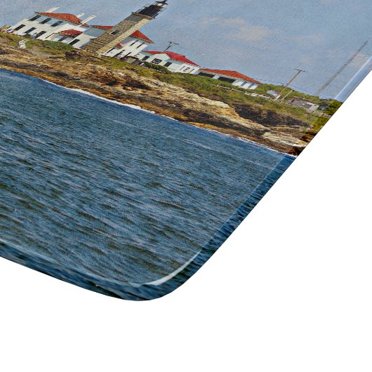 Beavertail Lighthouse Rhode Island Cutting Board Schneidebrett (Ecke)
