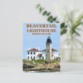 Beavertail Lighthouse, Rhode Island Postcard Postkarte (Stehend Vorderseite)
