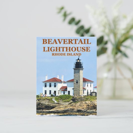 Beavertail Lighthouse, Rhode Island Postcard Postkarte (Stehend Vorderseite)