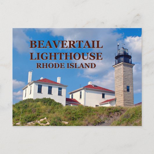 Beavertail Lighthouse, Rhode Island Postcard Postkarte (Vorderseite)