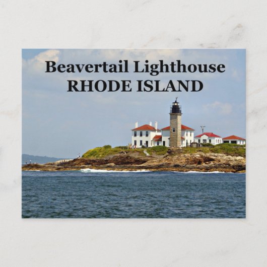 Beavertail Lighthouse, Rhode Island Postcard Postkarte (Vorderseite)