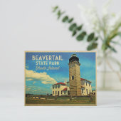 Beavertail Lighthouse Rhode Island Postkarte (Stehend Vorderseite)