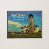 Beavertail Lighthouse Rhode Island Puzzle (Horizontal)