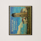 Beavertail Lighthouse Rhode Island Puzzle (Vertikal)