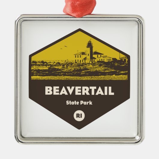 Beavertail Staat Park Rhode Island Ornament Aus Metall (Vorne)