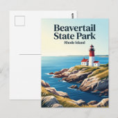 Beavertail State Park Rhode Island Postkarte (Vorne/Hinten)