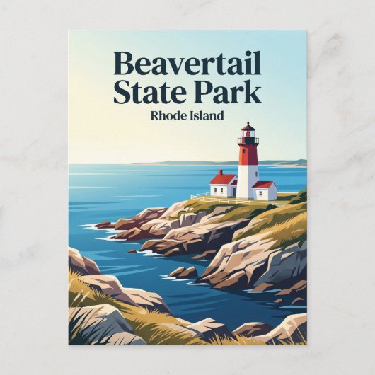 Beavertail State Park Rhode Island Postkarte (Vorderseite)