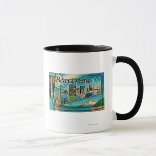 Beaverton, Oregon - große Buchstabe-Szenen Tasse