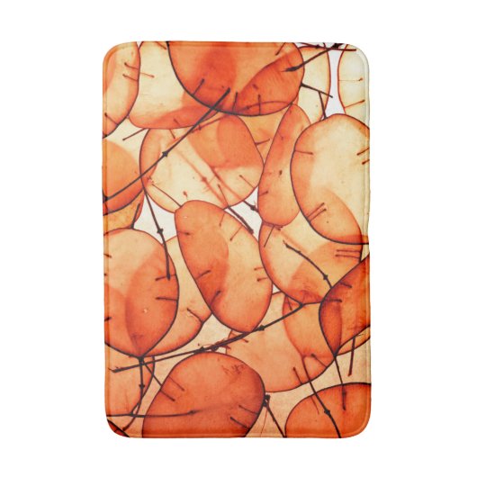 Beaytiful Orange Leaf Bath Mat Badematte (Vorderseite Vertikal)