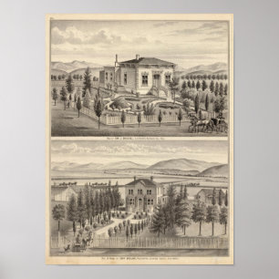 Beazell, englische Wohnsitze, Bauernhöfe Poster